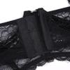 YiZYiF Women's PVC Leather Balconette 1/4 Cups Underwired Push Up Shelf Bra Top Bralette Lingerie Black G XX-Large view 4