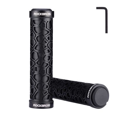 ROCKBROS Bike Handlebar Grips Double Lock-on Bike Grips Non-Slip Bicycle Handlebar Grips for MTB, BMX, Scooters, Folding Bikes 22.2mm