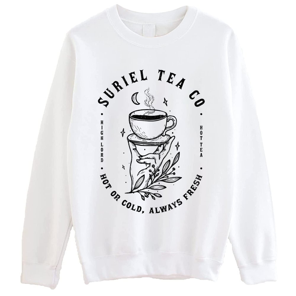Suriel Tea Co Acotar Sweatshirt - A Court of Thorns and Roses Sweatshirt, Sarah J Maas Clothing 2XL White