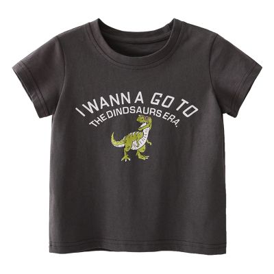 Baby Tee Toddler Kids Girls Boys Cartoon 3D Prints Loose Tops Soft Short Sleeve T Shirt Tee Tops (Dark Gray, 3 Years)