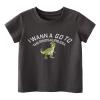 Baby Tee Toddler Kids Girls Boys Cartoon 3D Prints Loose Tops Soft Short Sleeve T Shirt Tee Tops (Dark Gray, 3 Years) view 1