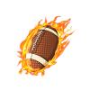 Rugby Stickers Self-Adhesive Sports Ball Sticker Flame Rugby Theme Party Decor Envelope Gift Bag Seal for Sports Party Supplies, Rugby Team Gift, Birthday Parties 5" view 1