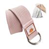 8ft Pink Thick Women Yoga Strap with Metal Loop with Bag Set, Nylon Cotton Durable Fitness Yoga Stretch Belt with Buckle As Physcial Therapy Bands Workout Adjustable D-Ring Buckle Gym Tools Rope Props view 1