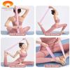 8ft Pink Thick Women Yoga Strap with Metal Loop with Bag Set, Nylon Cotton Durable Fitness Yoga Stretch Belt with Buckle As Physcial Therapy Bands Workout Adjustable D-Ring Buckle Gym Tools Rope Props view 2