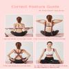 8ft Pink Thick Women Yoga Strap with Metal Loop with Bag Set, Nylon Cotton Durable Fitness Yoga Stretch Belt with Buckle As Physcial Therapy Bands Workout Adjustable D-Ring Buckle Gym Tools Rope Props view 3