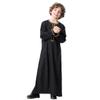 IBTOM CASTLE Robe for boys, Muslim Boy's Long Sleeve Bisht Thobe Abaya Muslim Middle East Saudi Arab Kaftan Islamic Zipper Arabic Embroidered Dress Dubai Robes With Pockets Clothes Black 9-10 Years view 4
