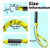 Single Hook Bungee Dock Lines  Heavy-Duty Elastic Mooring Ropes for Boats, PWCs & Kayaks | Adjustable PVC Sleeve | 316 Stainless Steel Clip (1, Yellow & Black, 7 Feet) view 2