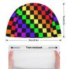 Black Rainbow Checkerboard Pattern Print Swimming Cap Swim Hats Unisex Long Hair Swimming Cap Decor for Men and Women Adult view 2