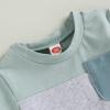 LIOMENGZI Infant Baby Boys Summer Clothes Sets Outfits Color Block Short Sleeve T Shirt Top and Casual Shorts Outfit Clothes view 4