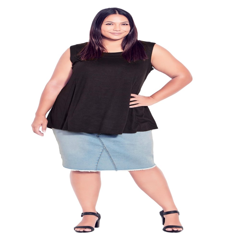 Avenue Denim Stretch Skirt
