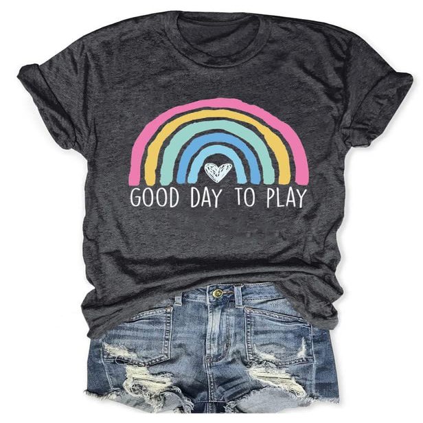 Play Therapy Shirt for Women, Child Therapy Gift, Pediatric Speech Therapy Shirt, Boho Colorful Rainbow Graphic Tee