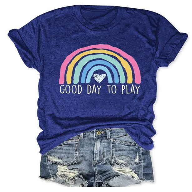 Play Therapy Shirt for Women, Child Therapy Gift, Pediatric Speech Therapy Shirt, Boho Colorful Rainbow Graphic Tee
