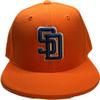 New SD Fitted Hat Cap San Diego Orange Very Rare ERA (as1, Numeric, Numeric_7_and_1_Half) view 1
