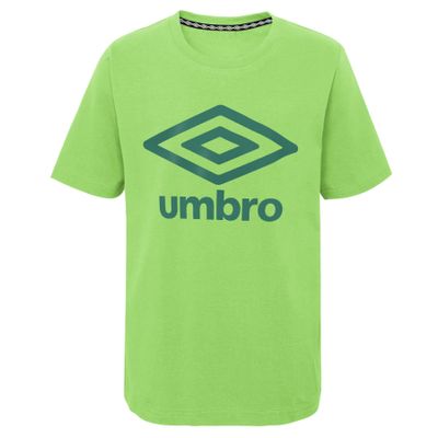 Umbro Boys Logo Tee T-Shirt, Jade Lime/Leprechaun, Large US