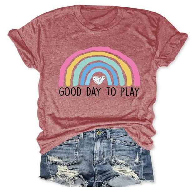 Play Therapy Shirt for Women, Child Therapy Gift, Pediatric Speech Therapy Shirt, Boho Colorful Rainbow Graphic Tee