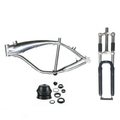 Bike Gas Tank Built-in Frame with 2.4L Fuel Tanks & 26" Suspension Fork Black & 1 1/8" Headset Gas Motorized Bicycle Frame
