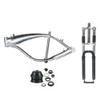 Bike Gas Tank Built-in Frame with 2.4L Fuel Tanks & 26" Suspension Fork Black & 1 1/8" Headset Gas Motorized Bicycle Frame view 1