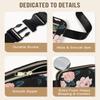 Capolo Fanny Packs for Women Fashion Waist Packs Bag with Adjustable Strap and 4 Zipper Pockets Waterproof Everywhere Crossbody Belt Bag for Workout Running Travelling(Black Flower) view 4