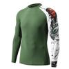 ADOREISM Men's Quick-Dry UPF 50+ Sun Protection Long Sleeve Rash Guard (GuanYu, XL) view 1