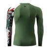 ADOREISM Men's Quick-Dry UPF 50+ Sun Protection Long Sleeve Rash Guard (GuanYu, XL) view 4