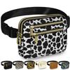 Capolo Fanny Packs for Women Fashion Waist Packs Bag with Adjustable Strap and 4 Zipper Pockets Waterproof Everywhere Crossbody Belt Bag for Workout Running Travelling(Cow Print) view 1