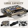 Capolo Fanny Packs for Women Fashion Waist Packs Bag with Adjustable Strap and 4 Zipper Pockets Waterproof Everywhere Crossbody Belt Bag for Workout Running Travelling(Cow Print) view 3