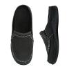 ADAX Plantar Fasciitis Slippers for Women with Arch Support,Wide Canvas Orthotic Slipper for Women with Fuzzy Wool Insole,Slip on Clog House Slipper with Indoor Outdoor Anti-Skid Rubber Sole Black 7 view 1
