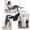ADAX Plantar Fasciitis Slippers for Women with Arch Support,Wide Canvas Orthotic Slipper for Women with Fuzzy Wool Insole,Slip on Clog House Slipper with Indoor Outdoor Anti-Skid Rubber Sole Black 7 view 2