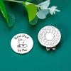 Golf Ball Marker Hat Clip Golf Gifts for Dad Valentines Gifts for Men Fathers Day Presents for New Dad Gift for Birthday Daddy to Be Gift for First Time Daddy Husband Christmas White Elephant view 3