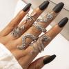 Snake Necklace Gold Medusa Jewelry for Women Snake Hoop Earrings Rings Set Gothic Halloween Costume Accessories Women view 2