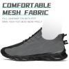 QIJGS Running Shoes for Men Gym Tennis Athletic Mesh Sneakers Lightweight Sports Fashion Workout Casual Shoes-Black-Size 10 view 3