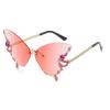 willochra 3pcs Diamond Butterfly Sunglasses Women Rimless Oversized Rhinestone bling Sun Glasses Ladies Y2K Eyewear (3pcs-blue&pink&purple) view 4