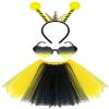 Dolkoic Bee Tutu Costume Sets Bee Bopper Antenna Headband and Sunglasses for Halloween Birthday Themed Party Costume Accessory Cosplay Party Favors view 1