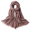Lifup Women Summer Travel Scarf Cotton Linen Pashmina Long Head Scarf Beach Shawl Wrap Pink 3 76 x 39 Inches view 1