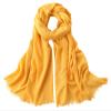 Lifup Women Summer Travel Scarf Cotton Linen Pashmina Long Head Scarf Beach Shawl Wrap Yellow 1 76 x 39 Inches view 1