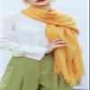 Lifup Women Summer Travel Scarf Cotton Linen Pashmina Long Head Scarf Beach Shawl Wrap Yellow 1 76 x 39 Inches view 3