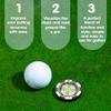 SlopeMaster ProGreen Reader - Golf Ball Marker with High Precision Green Reading Aid Golf Accessories for Men Women(Black) view 2