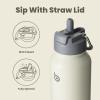 BOTTLE BOTTLE 32 oz Insulated Water Bottle Stainless Steel Sport Water Bottle with Straw Dual-use Lid Design for Gym with Pill Box (gray) view 3