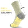 cuangya Performance Crew Socks Women Athletic Hiking Running Socks Cushioned Compression 5-Pairs Multicolor view 4
