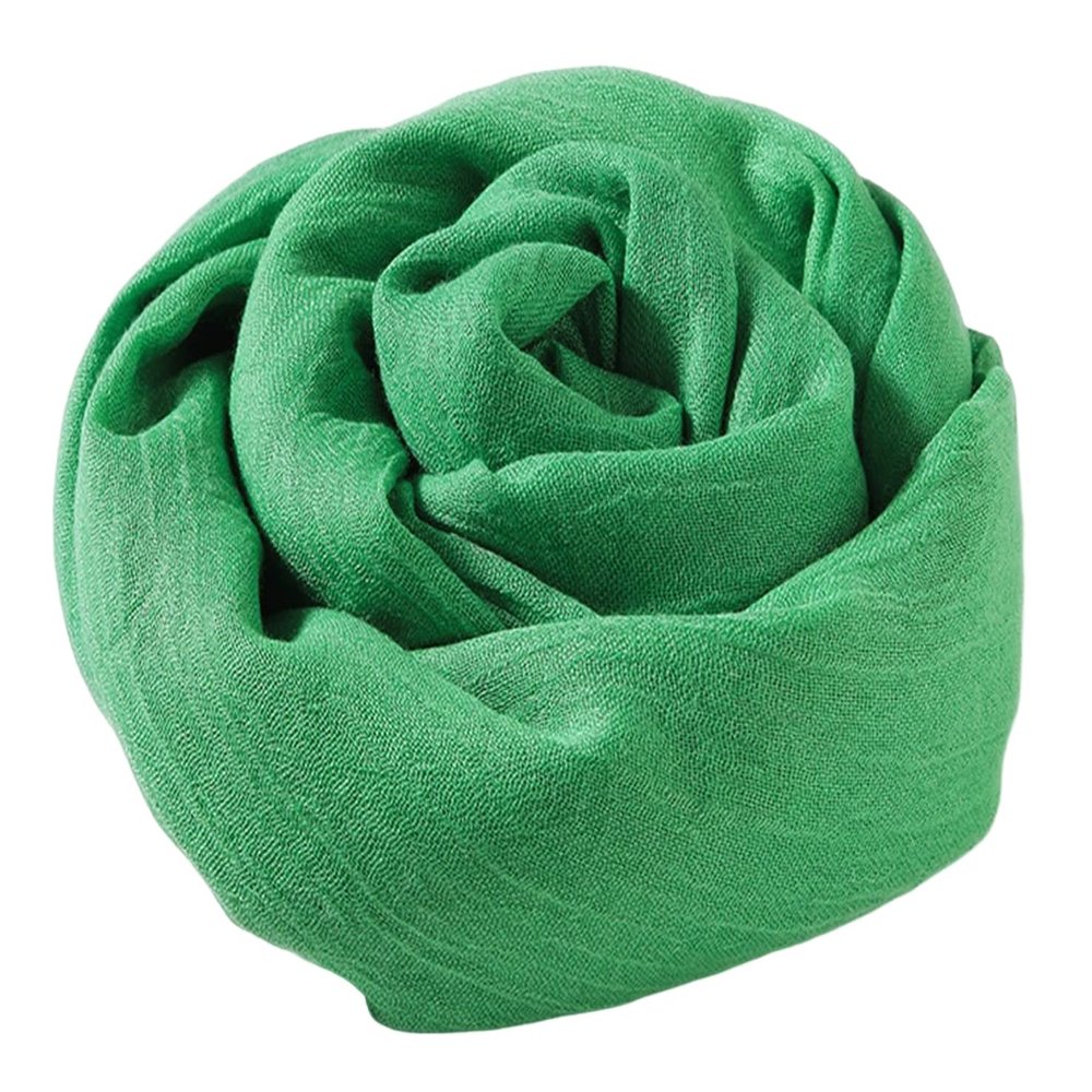 Lifup Women Summer Travel Scarf Cotton Linen Pashmina Long Head Scarf Beach Shawl Wrap Green 5 76 x 39 Inches