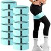 12 Pcs Fabric Resistance Bands for Working Out Booty Workout Stretch Exercise Bands Non Slip for Legs Squat Resistance Loop for Women Men Starter Butt Hip Thigh Fitness (Green,Light Resistance) view 1