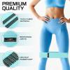 12 Pcs Fabric Resistance Bands for Working Out Booty Workout Stretch Exercise Bands Non Slip for Legs Squat Resistance Loop for Women Men Starter Butt Hip Thigh Fitness (Green,Light Resistance) view 3