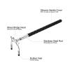 PATIKIL Retractable Billiards Cue Stick Bridge, Silicone Pool Cue Accessory with 3 Removable Brass Bridge Head for Pool Table Competition, Silver Tone view 4