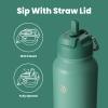 BOTTLE BOTTLE 40 oz sports water bottle stainless steel insulated water bottle with straw and pills holder (green) view 3