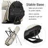 RIFWOVE Golf Push Cart Bag, Riding Cart Bag, 5-Way Divider Stand Golf Bag,Made Environmentally Friendly PU Fabric, Exquisite Workmanship, with A Cap view 4