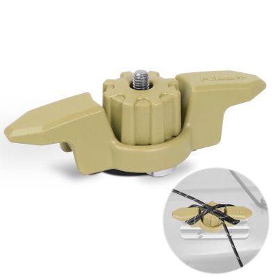 Atader Kayak Anchor Cleat for Kayak Track Mount, Standard Kayak Cleat Track Mount, Rope Cleat for Kayak Rail Mount Accessories, Kayak Line Cleat 1 Pcs,Yellow
