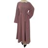 Abayas for Women Muslim: Modest Eid Abaya Dress Middle East Arabian Robe Dubai Ramadan Outfit Conservative Kaftan Islamic Dresses Corban Festivals Prayer Clothes Formal Wedding Light Purple Large view 1