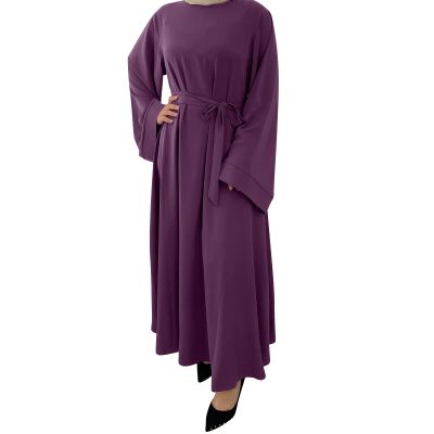 Abayas for Women Muslim: Modest Eid Abaya Dress Middle East Arabian Robe Dubai Ramadan Outfit Conservative Kaftan Islamic Dresses Corban Festivals Prayer Clothes Formal Wedding Purple Medium