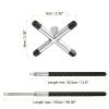 PATIKIL Retractable Billiards Cue Stick Bridge, Silicone Pool Cue Accessory with Removable Cross Brass Bridge Head for Pool Table Competition, Silver Tone view 2