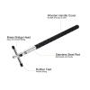PATIKIL Retractable Billiards Cue Stick Bridge, Silicone Pool Cue Accessory with Removable Cross Brass Bridge Head for Pool Table Competition, Silver Tone view 4